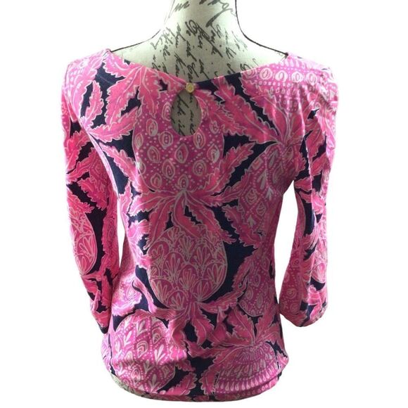 Lilly Pulitzer Waverly Top Coco Safari Pink Size Small‎ - Picture 5 of 9